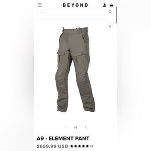 Beyond Clothing Men’s A9 Element Grey Pants Large, Military Water-Resistant